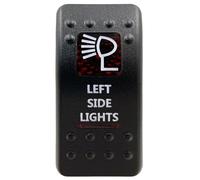 Interruttore a bilanciere a LED rosso SPST 5P ON OFF e DPDT 7P ON OFF ON adatto per auto, barca, IP66, Narva, Carling, stile ARB, ricambi auto Pulsante Di Avvio Pulsante Momentaneo (Left Side Lights)