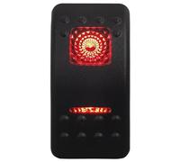 Interruttore a bilanciere a rosso SPST 5P ON OFF e DPDT 7P ON OFF ON adatto per auto, barca, IP66, Narva, Carling, stile ARB, ricambi auto(Blank-(ON) OFF ON)