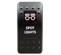 Interruttore a bilanciere a rosso SPST 5P ON OFF e DPDT 7P ON OFF ON adatto per auto, barca, IP66, Narva, Carling, stile ARB, ricambi auto(Rotary Beacon)