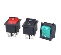 Interruttore a bilanciere con blocco, interruttore di alimentazione I/O, 4 pin, 6 pin, con luce, 16 A 250 V CA, 20 A 125 V CA, KCD4, 2/3 posizioni, 10 pezzi(3position 6PIN B)
