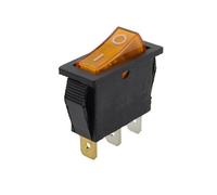 Interruttore a bilanciere con LED ON OFF 16A 250V 220V 3 pin 20A Piccolo cappuccio di copertura della luce for riscaldatore elettrico 2 posizioni 220 elettronico 10 pezzi(Yellow Light Switch)