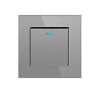 Interruttore a bilanciere di alta qualità in vetro temperato, per interni eleganti di casa e ufficio (grigio)