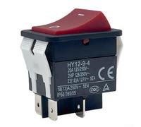 Interruttore a bilanciere DPST a 4 pin da 20 A 250 V CA con contatti 1NO 1 NC per seghe da banco, fresatrici, trapani e strumenti da officina (1 pz)