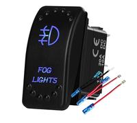 Interruttore a bilanciere for barche marine 12V Luce led blu impermeabile ON OFF ON OFF ON e interruttore momentaneo for auto for Polaris RZR Can-Am ATV UTV(FOG LIGHTS)
