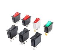 Interruttore a bilanciere for nave/forma KCD3, 2 piedi, 3 piedi, 2 marce, 3 marce con interruttore a bilanciere luminoso, ON-OFF-ON 16A 250V / 20A 125V CA(Black 2Pin)