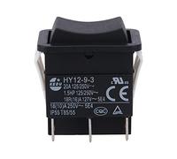 Interruttore a bilanciere, HY12-9-3, interruttore a bilanciere elettrico industriale a 6 poli, 125 V/250 V, pulsante