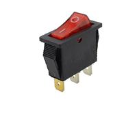 Interruttore a bilanciere KCD3 con LED ON OFF 16A 250V 220V 3 pin 20A Tappo di copertura della luce piccola for elettrico 2 posizioni Rocket 220 elettronico(Red Light Switch,1pc)