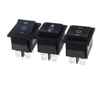 Interruttore a bilanciere KCD4 25 * 31mm 6 pin 3 posizioni ON-OFF-ON Doppio reset/interruttore di blocco 16A 250V 20A 25A 125VAC 1 pz(Self locking ONOFFON)