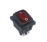 Interruttore a bilanciere KCD4 4Pin SPST Snap-in ON/Off Montaggio a pannello a for barca impermeabile 16A / 250V Piedini in rame rosso(2 piece)