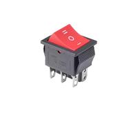 Interruttore a bilanciere KCD4, 6 PIN, 16 A 250 V CA / 250 A 125 V, luce, for uso elettrico(6P3T red)