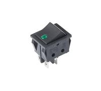 Interruttore a bilanciere KCD4 da 5 pezzi 220V Punto occhio di gatto Luce LED 4P 2 velocità 30A Interruttore a contatto argento Tappo pulsante di accensione(Green LED)