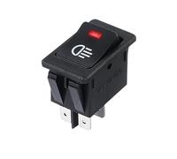 Interruttore a bilanciere KCD4 ON OFF 2 posizioni 4 pin LED pulsante 12V 35A for fari fendinebbia for auto interruttore a levetta for barche marine con illuminazione(Red)