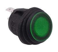 Interruttore A Bilanciere LED Impermeabile Verde 24V 20mm SPST 10A R13-112B8W-02