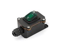 Interruttore a bilanciere marino impermeabile con scatola di giunzione esterna a LED Cavo di alimentazione in linea, 12V/24V/220V, cablaggio a vite(Single red 12-24V,5 PCS)