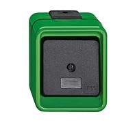 INTERRUTTORE A BILANCIERE MERTEN & STORCK Wippschalter 370677, 250 V, Impianti elettrici civili e industriali, Nero, Verde