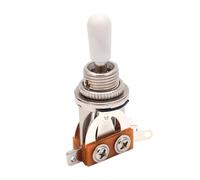 Interruttore a bilanciere metrico a 3 vie corto diritto per chitarra - Selettore microfono lavorato con precisione (argento)