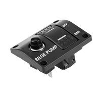 Interruttore a bilanciere per pompa di sentina a pannello a 3 vie Supporto integrato Interruttore automatico 12V 24V DC Compatibile con pompa di sentina per barche