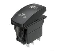 Interruttore a bilanciere per ventola 12 V 20 A 5 pin con indicatore LED rosso acceso e circuito luminoso indipendente per ATV UTV auto trattore