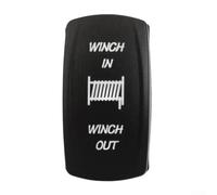 Interruttore a bilanciere per verricello in uscita con interruttore momentaneo a 7 pin LED per UTV camion barca, DC 12 V 20 A e DC 24 V 10 A (bianco)