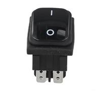 Interruttore a bilanciere rettangolare, 20 A, DPST, interruttore illuminato, IP67, impermeabile, 30 x 22 mm, per apparecchiature elettriche industriali, serie KCD2 KCD4, giallo, verde, nero (nero)