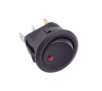 Interruttore a bilanciere rotondo da 20 mm ON Off KCD1-101 a levetta a semicircolare unipolare 12V 220V Rosso Verde Blu Giallo Nero(2,220V)