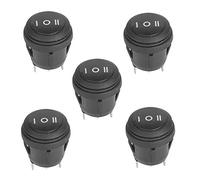 Interruttore A Bilanciere Rotondo Viagasafamido 3 Pin Spst Compatto On Off On A Scatto Mini Nero 20Mm 10A 125V 6A per Auto BarCA 5 Pezzi