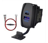Interruttore a bilanciere USB 12V impermeabile USB C e QC 3.0 doppia porta presa
