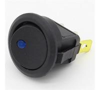 Interruttore a braccio a forma di barca, Confezione da 2 interruttori a bilanciere SPST con luce a LED micro da 12 V, 3 pin, accensione/spegnimento, multicolore, for auto e barche.(Blue)