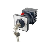 Interruttore a camma a commutazione rotante, 20 A, 2 posizioni, 0-1, accensione/spegnimento, trifase, con chiave, 690 V, LW42 YMW42-20YS3/3S, 1 pezzo