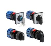 Interruttore a camma rotante LW26-20S, installazione monoforo 22 mm, 20 A, contatti argentati, YMW26, 1 pezzo(Key Plate YS3,3P 12Terminals)