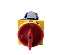 Interruttore a camme di reset a 3 posizioni 690 V 63 A 6 poli con lucchetto, commutatore rotativo ON-OFF-ON YMW26GS LW26-63/6GS 1 pz