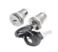 Interruttore a chiave elettronico in lega di zinco da 12 mm, interruttore di blocco ON/OFF, interruttore di sicurezza for blocco telefono, terminali tubolari + 2 chiavi, 2 posizioni(1PCS)