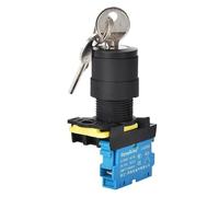 Interruttore a chiave LA36M da 22 mm 12 V 220 V 10 A 2 posizioni 1 NO On Off Manopola Pulsante 2 NO Selettore rotativo a 3 posizioni con chiavi(2 position 1NO)