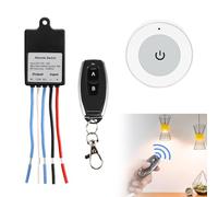 Interruttore a distanza, 12 V, DC5,5 V ~ 30 V 5 A, interruttore radio lungo 50 m con 2 telecomando per plafoniere, motore, lampade decorative natalizie