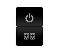 Interruttore a doppio pulsante con luce LED arancione adatto per Toyota Prado Land Cruiser RAV4 Hilux GUN HiAce 4 Runner Tundra Suzuki Jimny(POWER WORK)