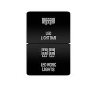 Interruttore a doppio pulsante con luce LED arancione adatto per Toyota Prado Land Cruiser RAV4 Hilux GUN HiAce 4 Runner Tundra Suzuki Jimny(BAR WORK-Z)