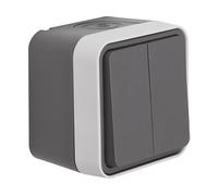 INTERRUTTORE A DUE PULSANTI BERKEL 50753515, 250 V, Grigio chiaro, Grigio scuro