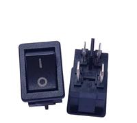 Interruttore a forma di barca Rf-1003 Nero 4 pin 2 velocità 10A250Vac Dimensioni pannello 15 * 21,2 mm Larghezza piede 4,8 mm Ritaglio: 13 * 19 mm Interruttore a bilanciere