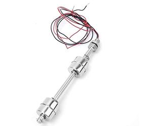 Interruttore a galleggiante,DC 0~110V Interruttore a galleggiante a doppia sfera in acciaio inossidabile Interruttore del sensore del regolatore del livello dell'acqua per serbatoio dell'acqua(150mm)