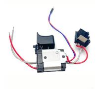 Interruttore a grilletto per trapano a batteria con controllo della velocità e luce LED, pulsante di ricambio per trapani elettrici a mano e utensili elettrici, struttura in metallo, nero