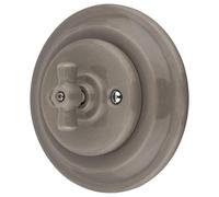 Interruttore a incasso in porcellana retrò, rotante, interruttore a commutazione, All-in-One, serie PR1 grigio beige