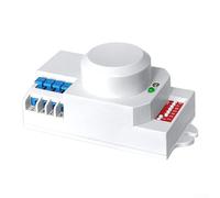 Interruttore a induzione per microonde, 220 V, 5,8 GHz, con timer di ritardo accordabile e rilevamento del movimento a 360 gradi, per scale, corridoio e garage
