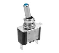 Interruttore a leva, in alluminio con spia a Led 12/24V Blu 20A max. LEVA,12/24V