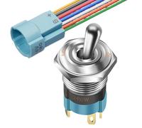 Interruttore a leva per luce on/off, pulsante basculante illuminato, 12 V, interruttore a leva on/off, per veicoli fuoristrada, SUV, barche, camper ed elettricisti