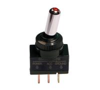 Lampa Interruttore A Leva 12/24V 20A Max con LED Rosso