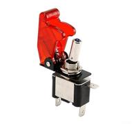 Interruttore a levetta 12 V 20 A con copertura di protezione interruttore a | Copertura trasparente, impedisce l'attivazione accidentale, meccanismo basculante rosso, funzionamento fluido, durevole