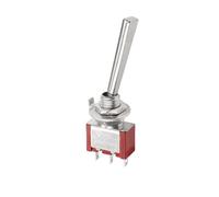 Interruttore a levetta 3 posizioni 2 posizioni ON OFF ON 6A 125VAC 3A 250VAC Maniglia piatta a scatto for autocarro(3P 20.5mm ON-ON)