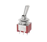 Interruttore a levetta 3 posizioni 2 posizioni ON OFF ON 6A 125VAC 3A 250VAC Maniglia piatta a scatto for autocarro(6P 11.7mm ON-OFF-ON)
