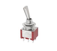 Interruttore a levetta 3 posizioni 2 posizioni ON OFF ON 6A 125VAC 3A 250VAC Maniglia piatta a scatto for autocarro(6P 11.7mm ON-ON R)