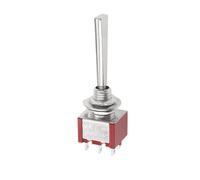 Interruttore a levetta 3 posizioni 2 posizioni ON OFF ON DPDT SPST DPST 6A 125VAC 3A 250VAC Maniglia piatta a scatto for autocarro(6P 20.5ON-OFF-ON R)